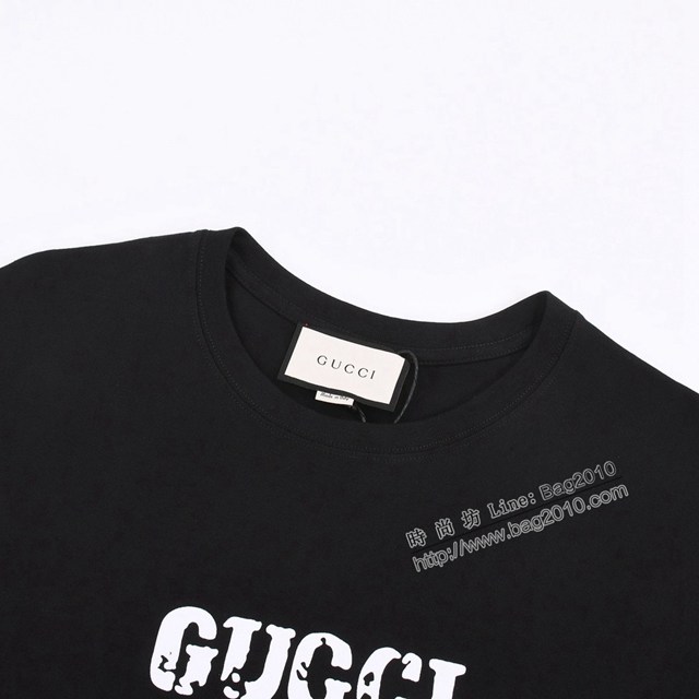 Gucci古奇專櫃古馳2023SS新款印花T恤 男女同款 tzy2701